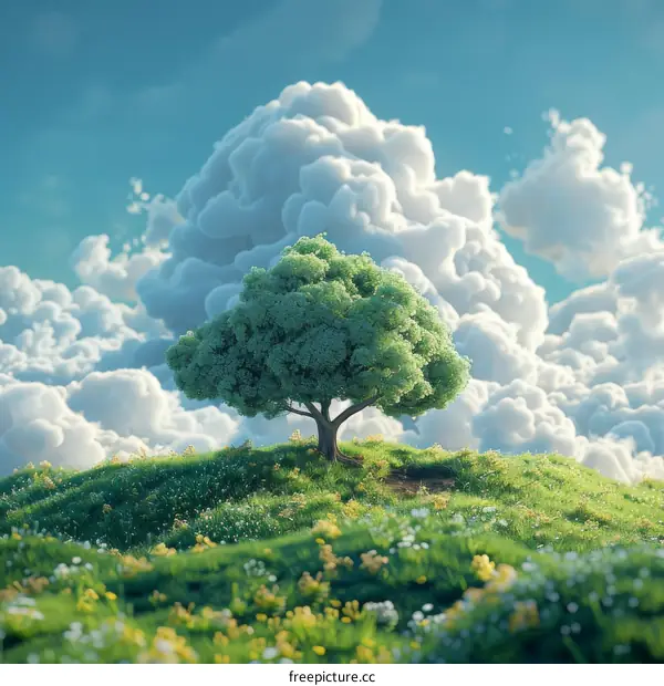 Lonely Tree in the Field