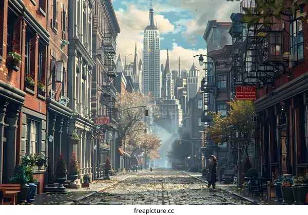 The street of Gotham City