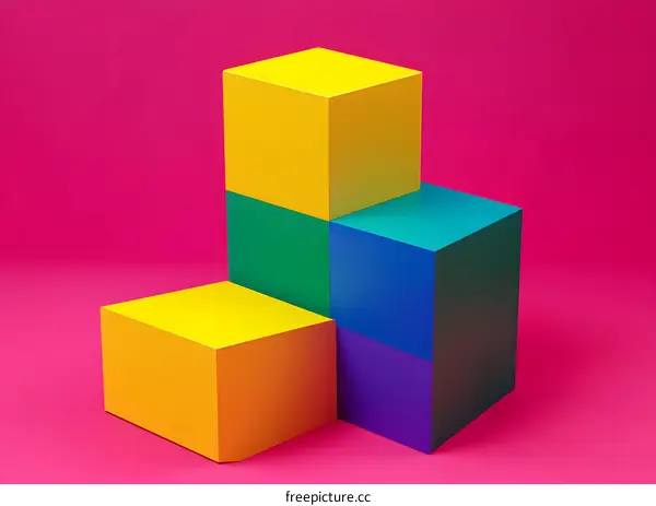 Colorful Geometric Shapes Abstract Background