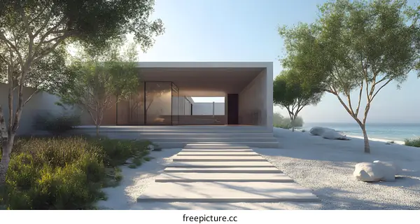 Modern Minimalist House Design with Sea View