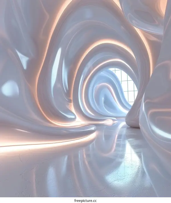 Abstract Futuristic Architectural Interior Design