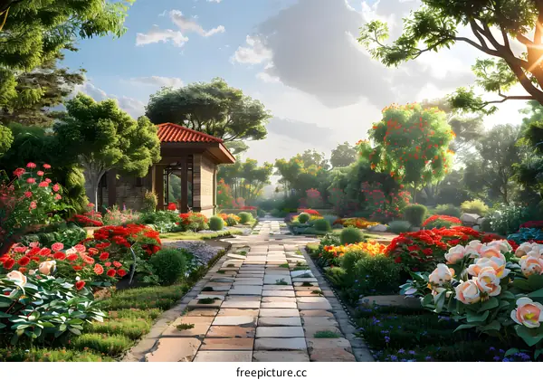 A beautiful garden path