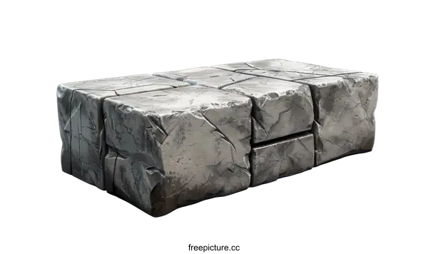 [Transparent Background PNG]Stone Block Platform Isolated