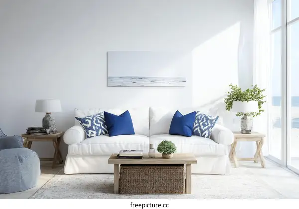 Coastal Living Room Interior Design