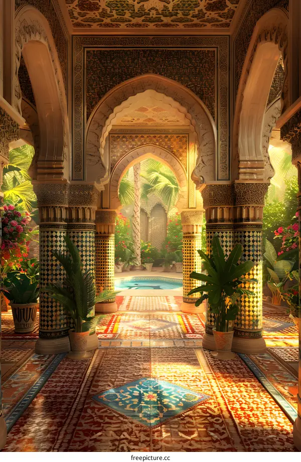 Luxurious Arabian Palace Interior