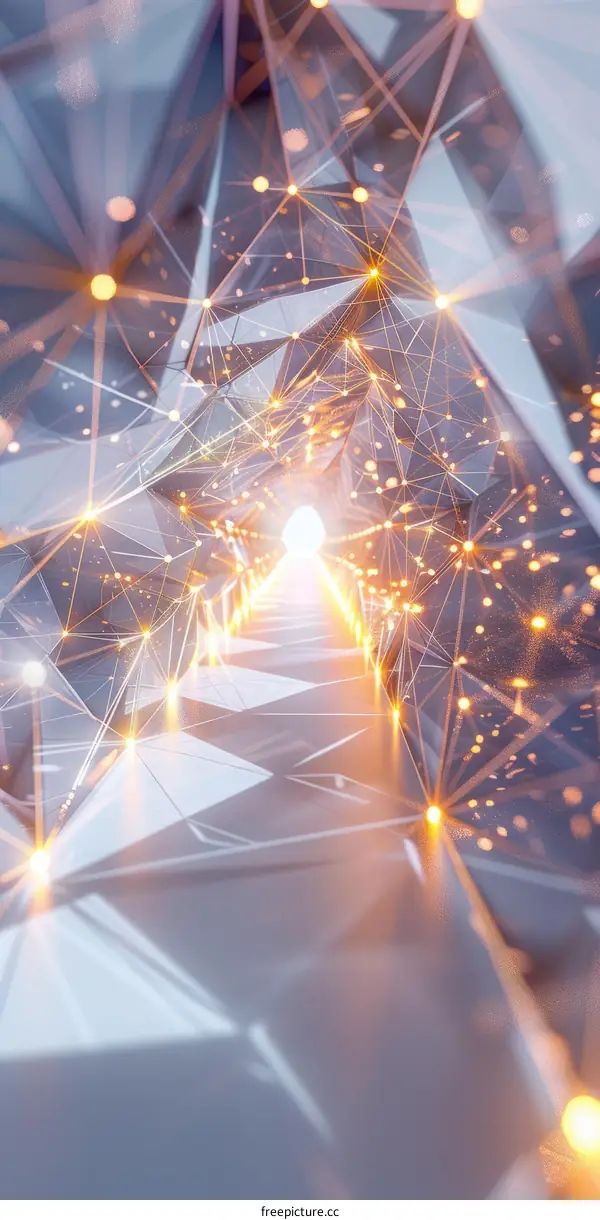 Futuristic Technology Tunnel: Abstract Architecture