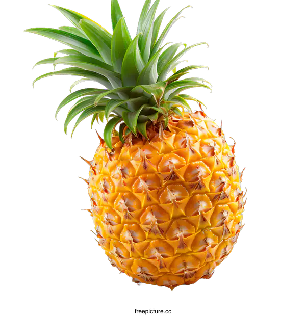 [Transparent Background PNG]Ripe pineapple fruit