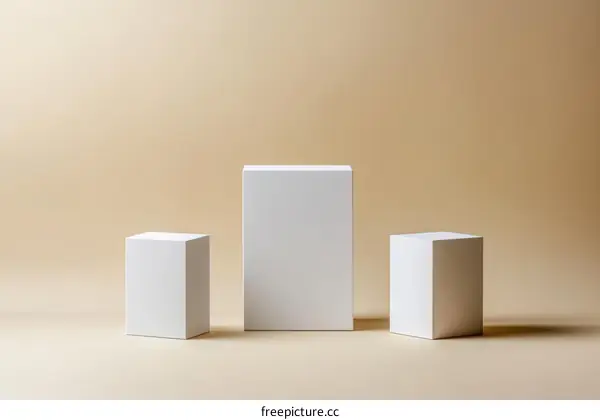 Abstract Minimalist White Product Display