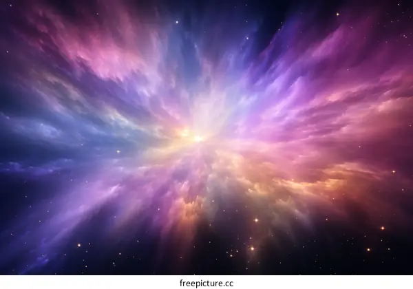 Interstellar Nebula Space Exploration Journey