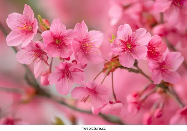 A beautiful photo of cherry blossoms in full bloom