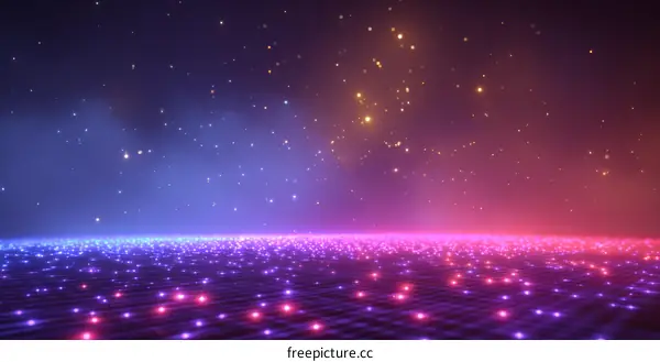 Abstract Colorful Sparkling Particles Background