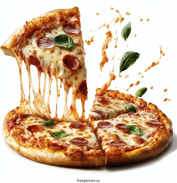 Delicious Pizza Slices with Melted Cheese