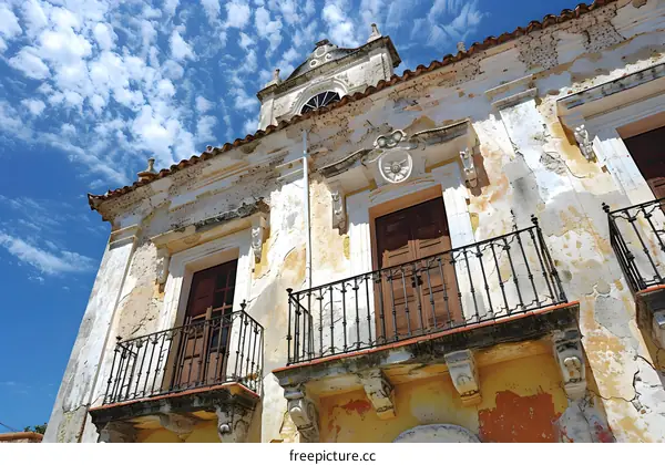 Old Colonial Building Facade