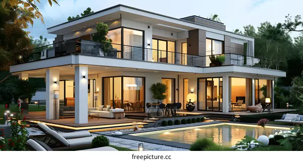 A Modern House with Swimming Pool