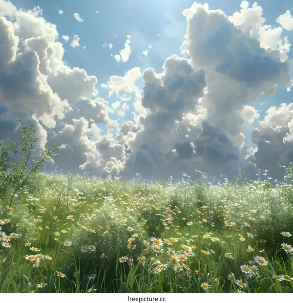 Summer flowers in full bloom