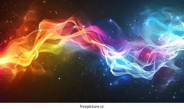 Abstract Colorful Nebula Design