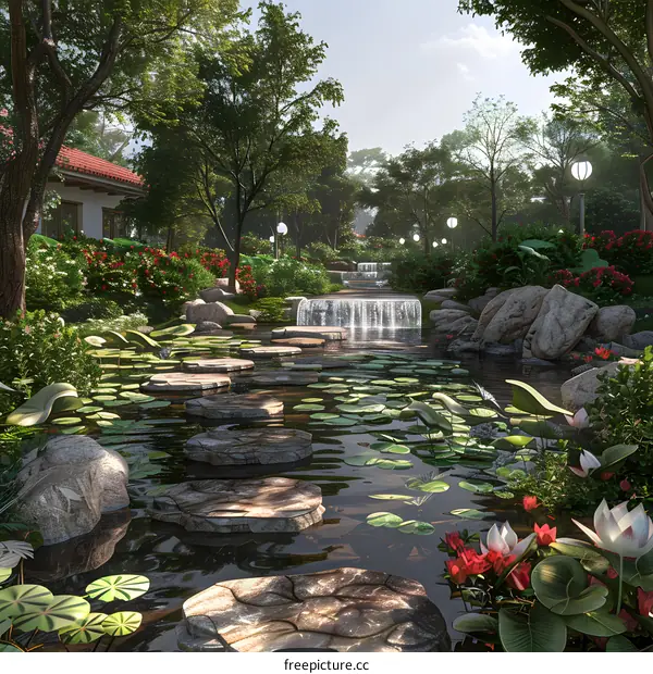 Garden landscape design renderings