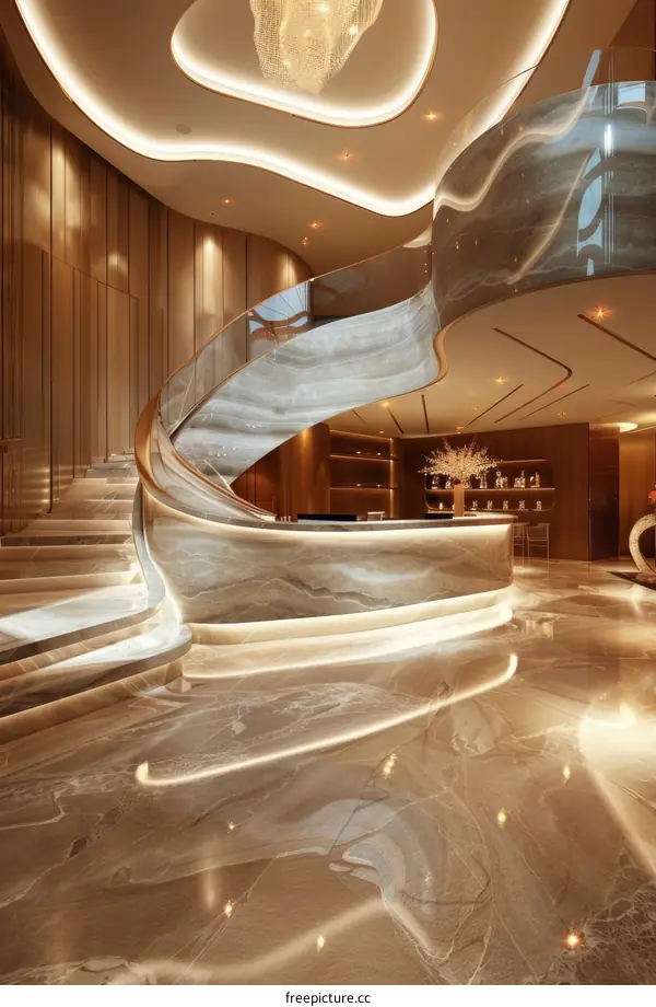 Luxury Spiral Staircase Interior Design