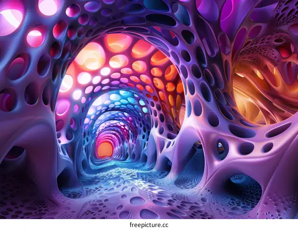 colorful organic tunnel