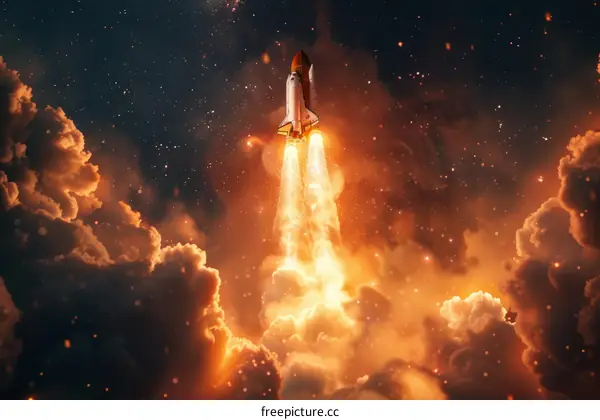Space Shuttle Launch into Space