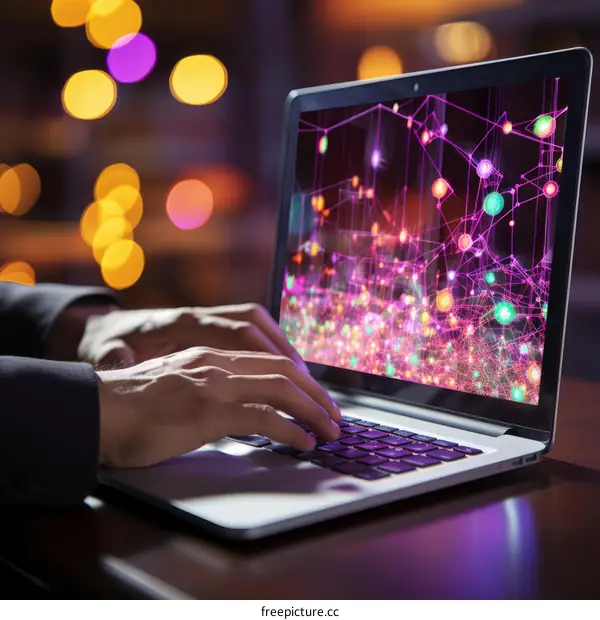 A person is using a laptop to access the internet