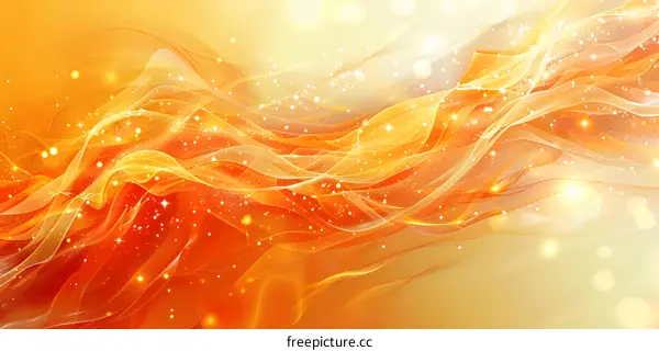 Orange Abstract Wavy Background