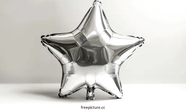 Shiny Silver Star Foil Balloon