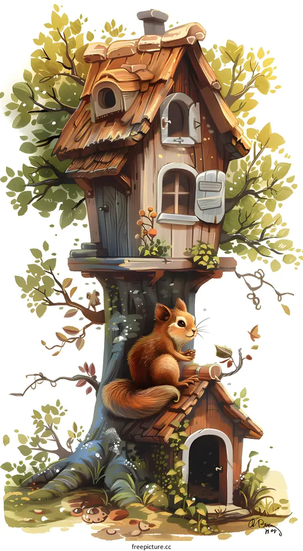 Squirrel House in the Tree