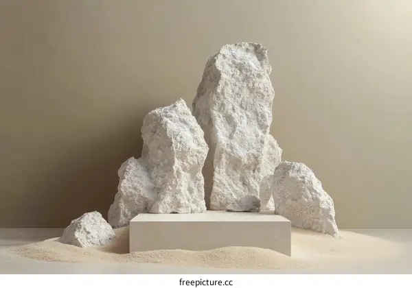 Abstract Minimalist Rock Display Stand
