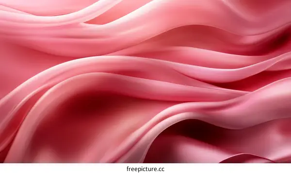 Pink Silk Fabric Texture Close Up