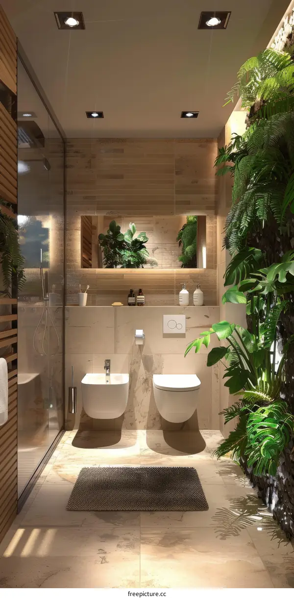 Modern Tropical Bathroom Interior Design