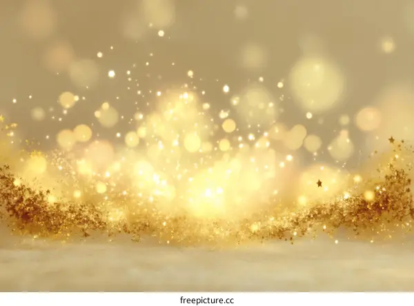 Golden Sparkling Festive Background Illustration