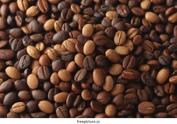Close up of coffee beans