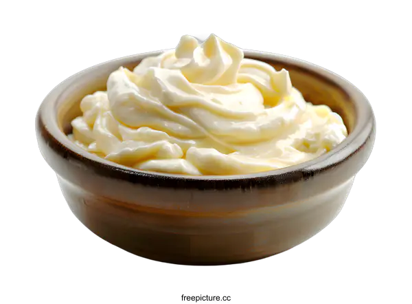 [Transparent Background PNG]Mayonnaise in a bowl