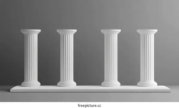 Ancient Greek Columns Illustration Design