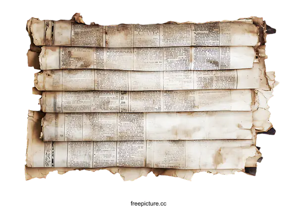 [Transparent Background PNG]Vintage Newspaper Rolls on White Background