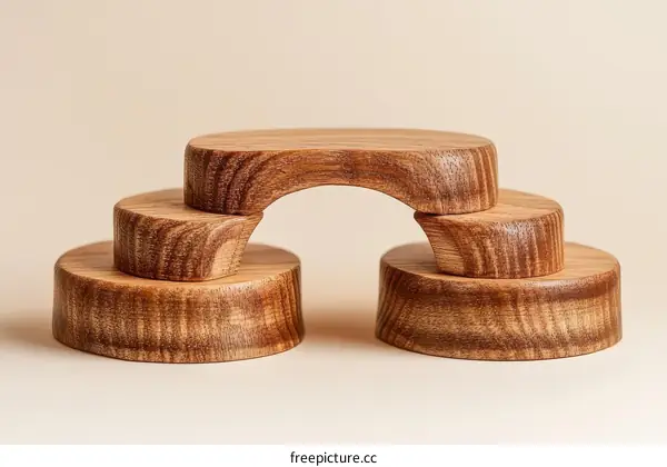 Wooden Stackable Bridge Display Piece