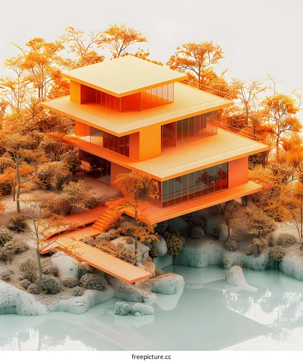 Modern House by the Lake