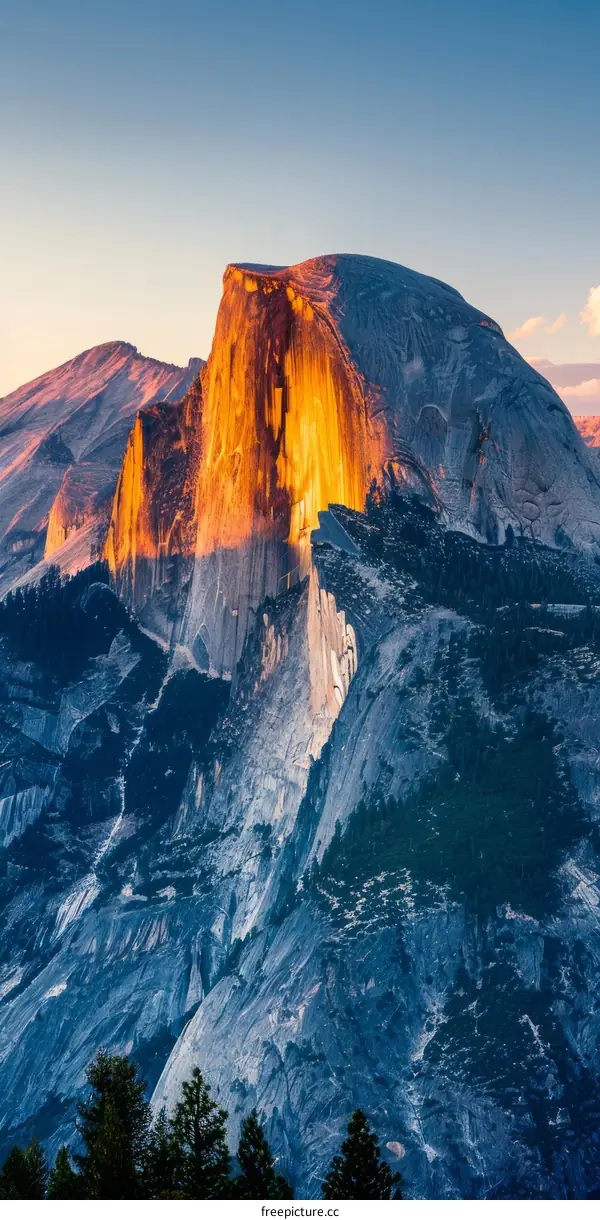 Half Dome at Sunset in Yosemite National Park