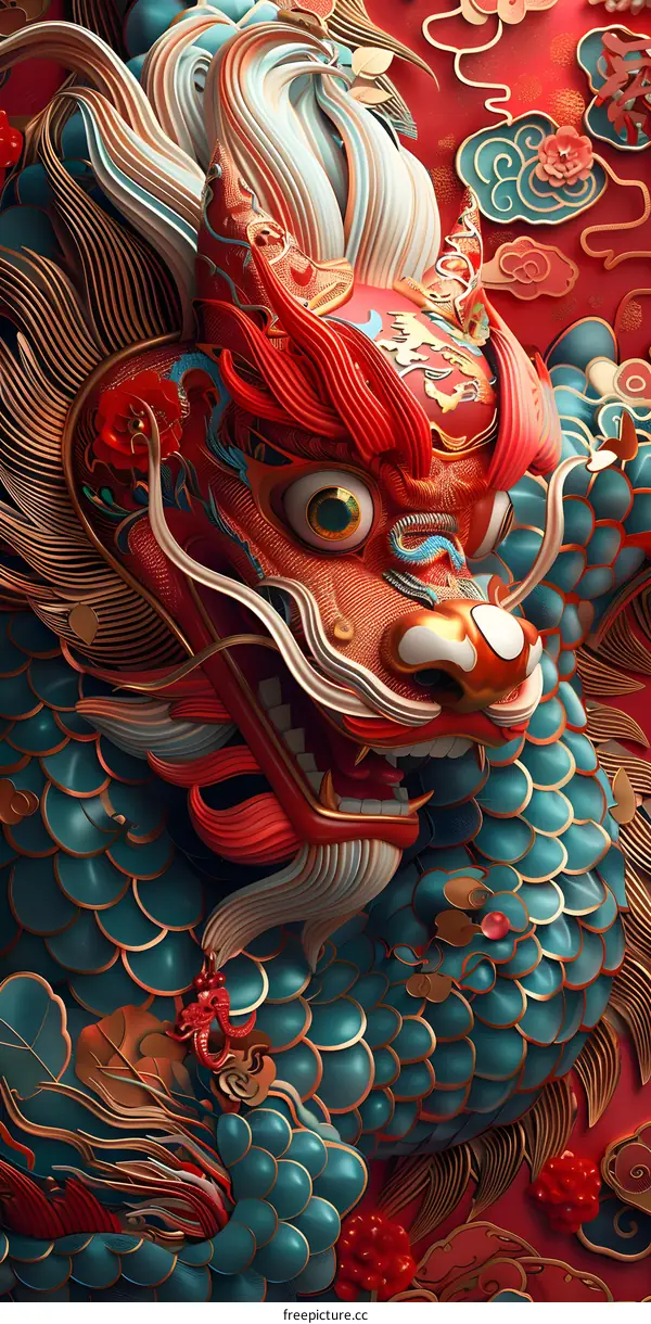 The relief of a dragon