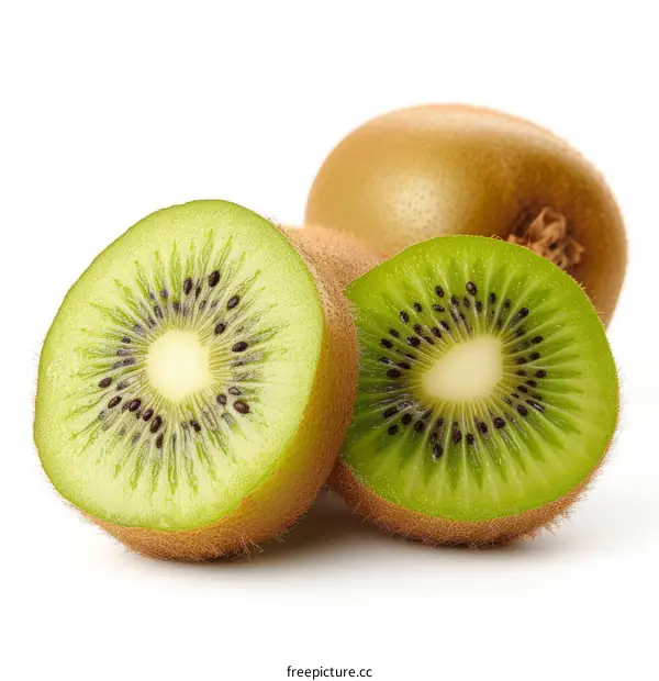 kiwi fruit isolated on white background
