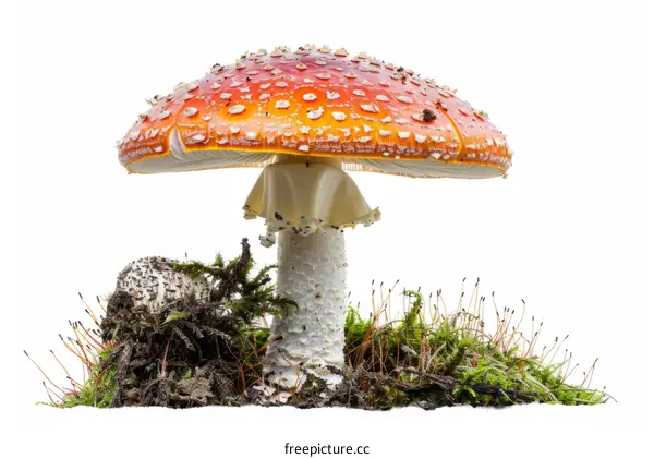 Red mushroom with white spots