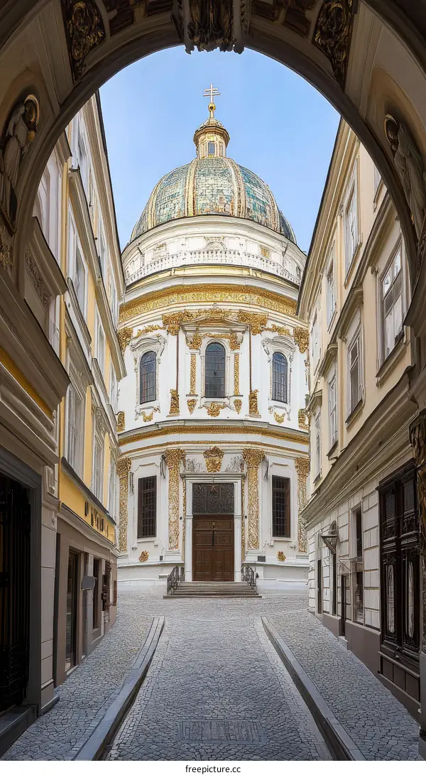 European City Architecture with a Majestic Dome