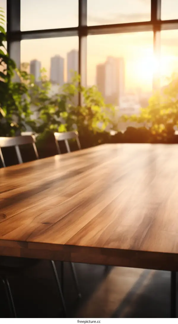 Modern Office Conference Room with a View of the City