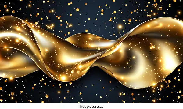 Golden Abstract Liquid Wave Background Design