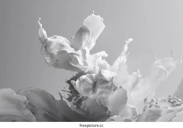 Abstract White Splash Art