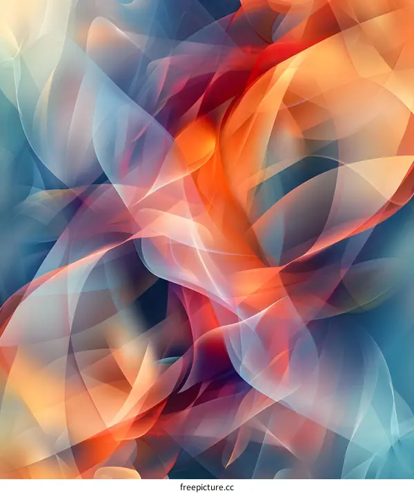 Colorful abstract ribbons