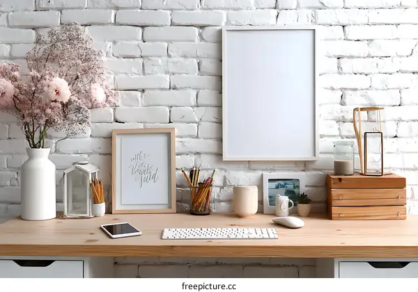 Cozy Home Office Workspace with Decor