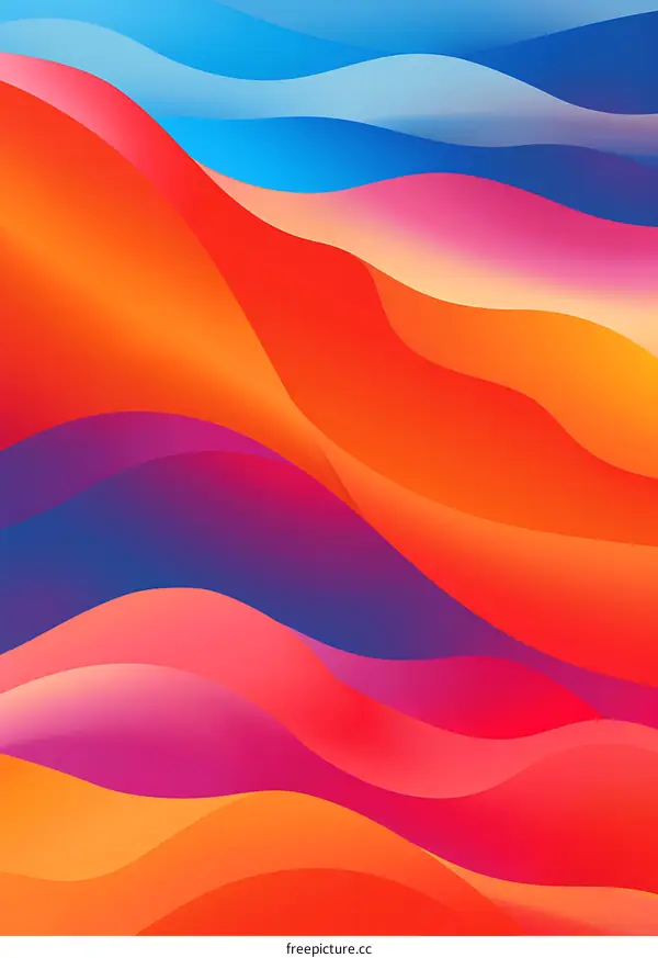 Colorful Abstract Background with Wavy Lines