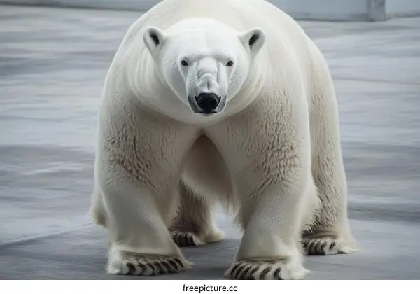 Majestic Polar Bear in Arctic Landscape